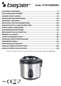 Priručnik Beper P101VAP020 Parno kuhalo