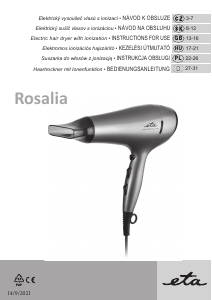 Návod Eta Rosalia 4319 90000 Fén na vlasy