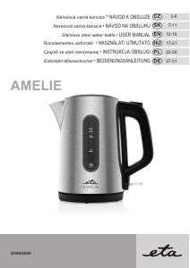 Bruksanvisning Eta Amelie 9599 90000 Vattenkokare