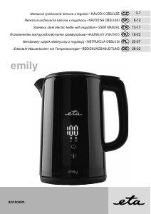 Bruksanvisning Eta Emily 4595 90000 Vattenkokare