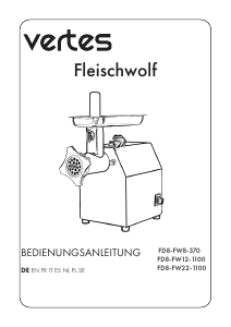 Manual Vertes FD8-FW22-1100 Meat Grinder