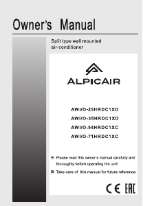 Manual AlpicAir AWO-54HRDC1XC Air Conditioner