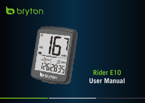 Bruksanvisning Bryton Rider E10 Cykeldator