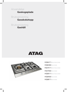 Bruksanvisning ATAG HG6411EBA Kokeplate