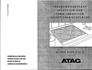 Bedienungsanleitung ATAG HI270B Kochfeld