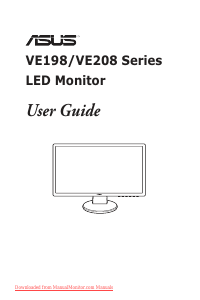 Manual Asus VE198S LCD Monitor