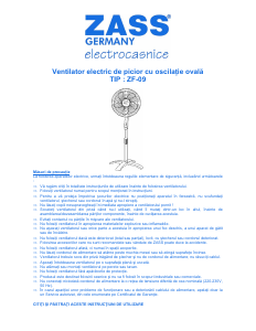 Manual Zass ZF-09 Ventilator