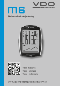 Instrukcja VDO M6 Licznik rowerowy