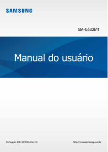 Manual Samsung SM-G532MZKOZTO Galaxy J2 Telefone celular