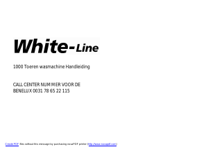 Handleiding Whiteline MT-1052 Wasmachine