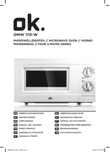 Manual de uso OK OMW 170-W Microondas