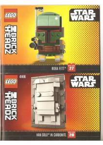 Manual Lego set 41498 Brickheadz Boba Fett & Han Solo in Carbonite
