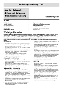 Bedienungsanleitung Juno JSI4364W Geschirrspüler