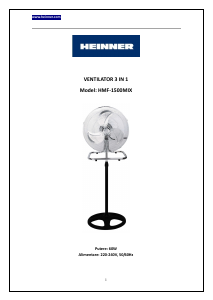 Manual Heinner HMF-1500MIX Ventilator