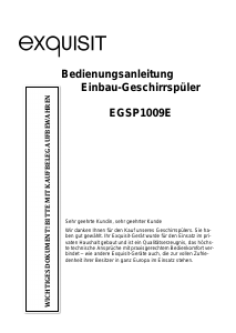 Bedienungsanleitung Exquisit EGSP1009E Geschirrspüler