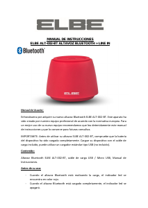 Manual de uso Elbe ALT-002-BT Altavoz