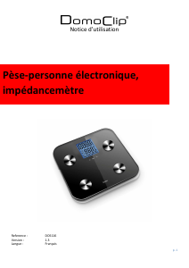 Mode d’emploi DomoClip DOS116 Pèse-personne