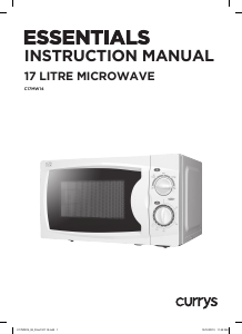 Bruksanvisning Currys Essentials C17MW14 Mikrovågsugn