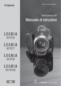 Manuale Canon LEGRIA HF R17 Videocamera