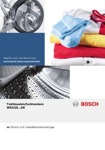 Bruksanvisning Bosch WDU285A1SN Kombinerad tvätt-tork