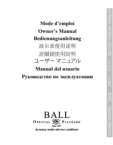 Bruksanvisning Ball PM2096B-S1J-BK Engineer Hydrocarbon Armbandsur