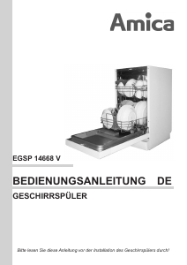 Bedienungsanleitung Amica EGSP 14668 V Geschirrspüler