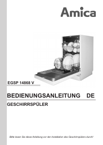 Bedienungsanleitung Amica EGSP 14868 V Geschirrspüler