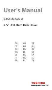 Manual de uso Toshiba StorE Alu 2 Disco duro