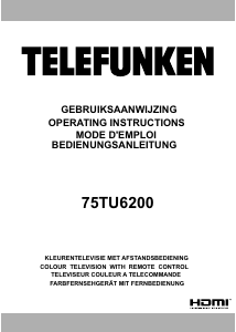 Handleiding Telefunken 75TU6200 LED televisie