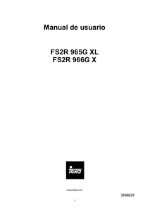 Manual de uso Teka FS2R 965G XL Cocina