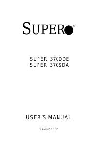 Manual Supermicro 370SDA Motherboard