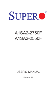 Manual Supermicro A1SA2-2750F Motherboard