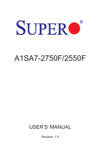 Manual Supermicro A1SA7-2550F Motherboard