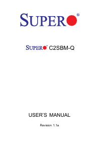 Manual Supermicro C2SBM-Q Motherboard