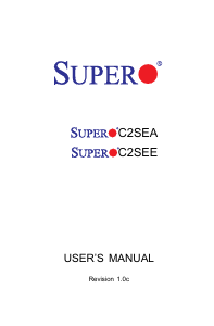 Manual Supermicro C2SEE Motherboard