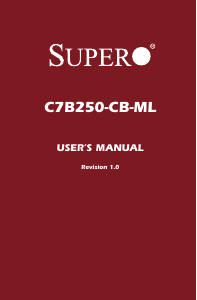 Manual Supermicro C7B250-CB-ML Motherboard