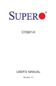 Handleiding Supermicro C7Q67-H Moederbord