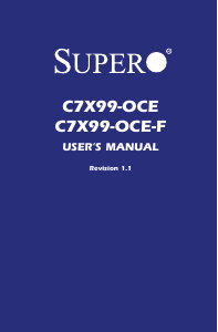 Manual Supermicro C7X99-OCE Motherboard