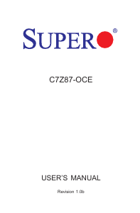 Handleiding Supermicro C7Z87-OCE Moederbord