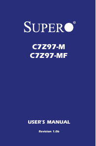 Manual Supermicro C7Z97-M Motherboard