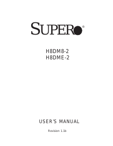 Manual Supermicro H8DME-2 Motherboard