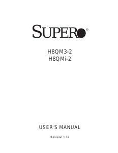 Manual Supermicro H8QMi-2 Motherboard