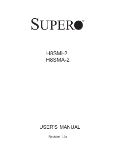 Manual Supermicro H8SMA-2 Motherboard