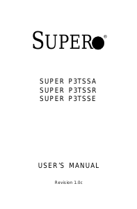 Manual Supermicro P3TSSR Motherboard