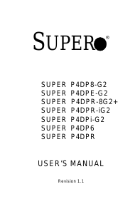 Handleiding Supermicro P4DP8-G2 Moederbord