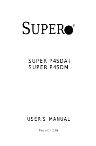 Manual Supermicro P4SDM Motherboard