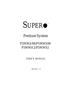 Manual Supermicro P5MMS98 Motherboard