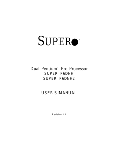 Manual Supermicro P6DNH2 Motherboard