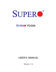 Manual Supermicro PDSMi Motherboard