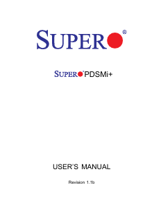 Manual Supermicro PDSMi+ Motherboard